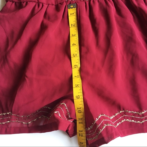 Angie dressy burgundy romper in size medium - Picture 4 of 12